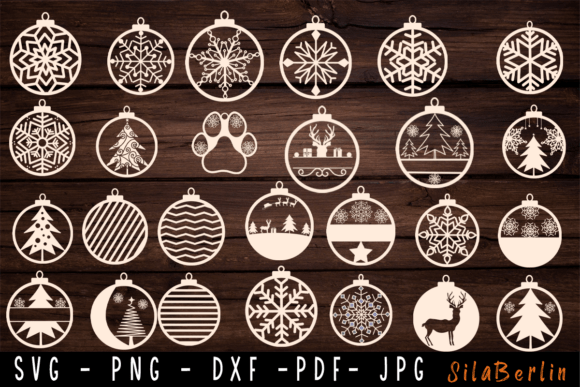 30 Christmas Balls SVG Bundle: Perfect for Festive Branding