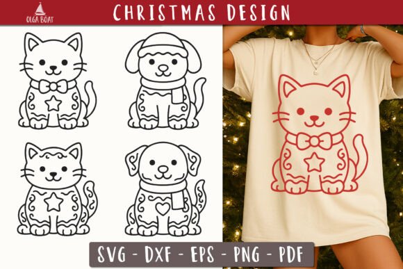A Festive Design Asset: Gingerbread Pet Illustrations
