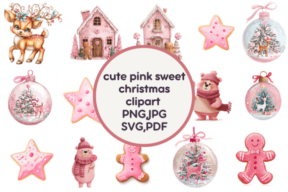 A Pastel Christmas Clipart Bundle for Branded Holiday Campaigns