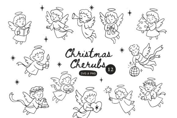 Cherub Cupid Christmas Cliparts: A Must-Have for Holiday Graphics