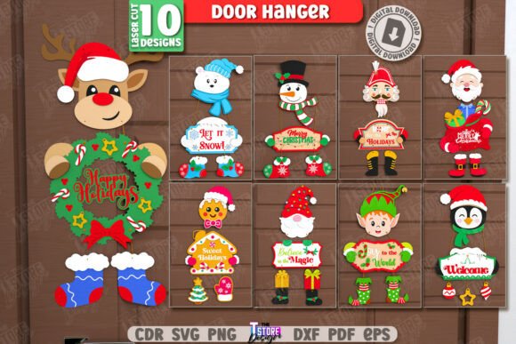 Christmas Door Hangers Laser Cut Bundle: A Winter Amp Must-Have