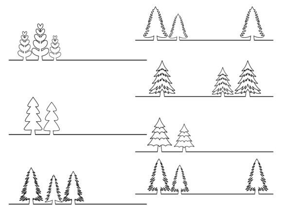 Christmas Fir Tree Line Art: A Versatile Graphics Illustration