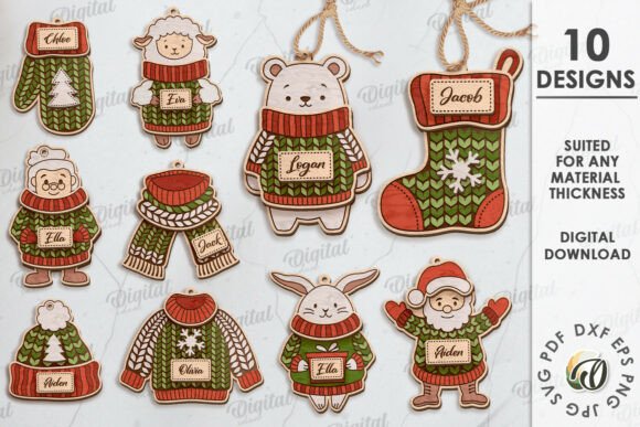 Christmas Sweater Ornaments: A Laser Cut Delight