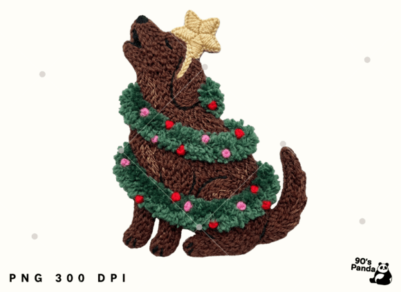 Christmas Tree Dog Crochet Png: A Unique Graphics Asset