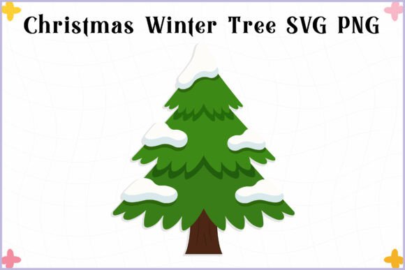 Christmas Winter Tree Clipart: A Festive Graphics Asset