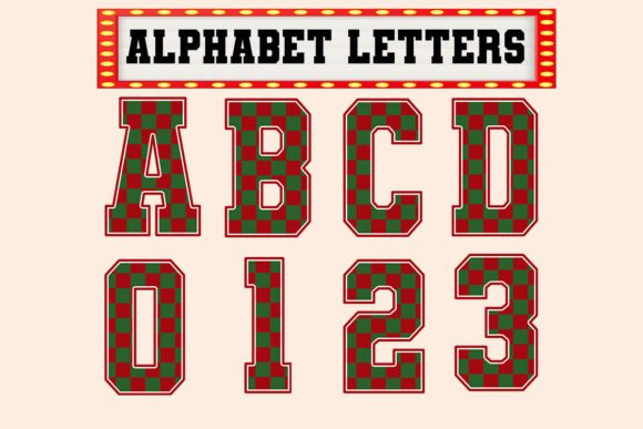 Evaluating the Red and Green Christmas Letter Alphabet for Embroidery