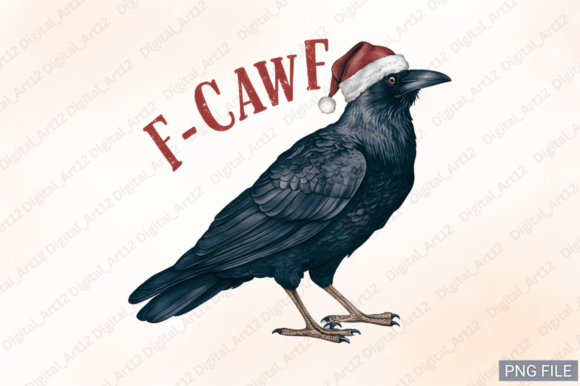 F-Caw-F PNG Design: A Festive Illustration for Creative Graphics