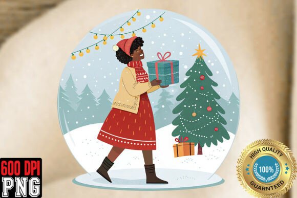 Reviewing the Black Woman Christmas Clipart PNG for Embroidery